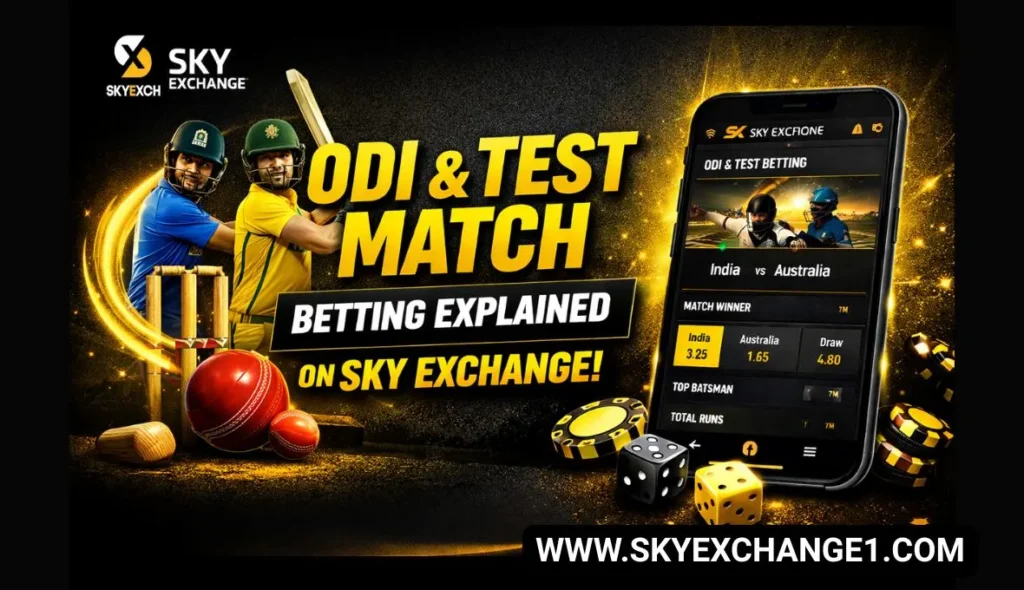 ODI & Test Match Betting Explained on Sky Exchange